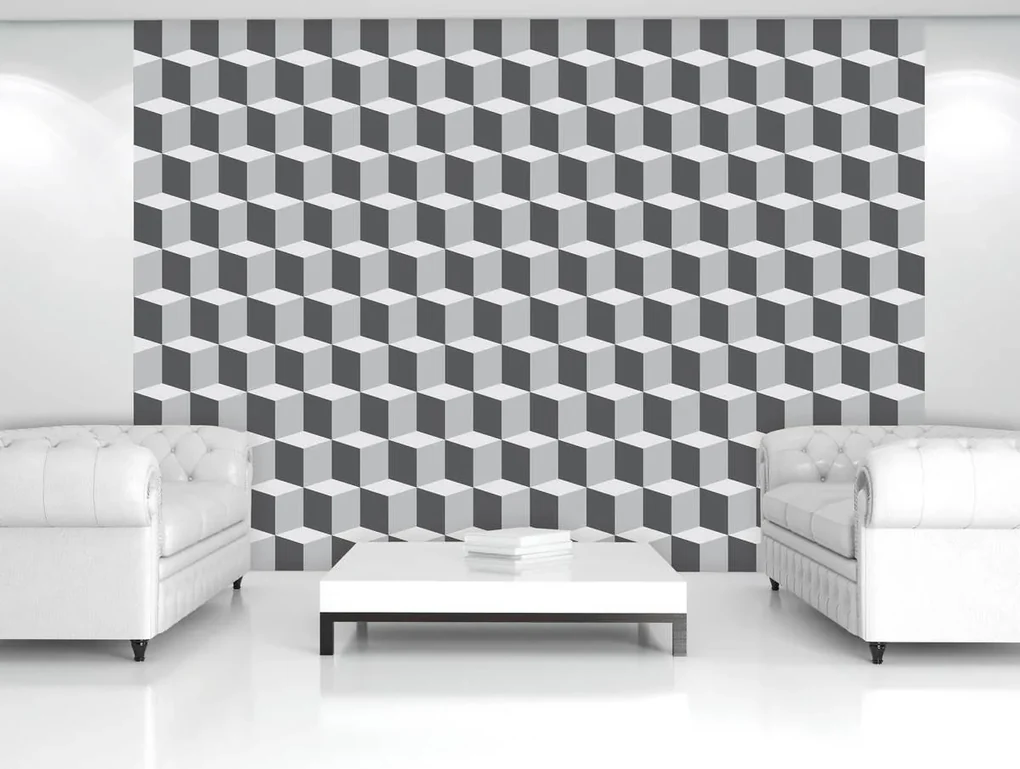 Fototapeta - Štvorce 3D (254x184 cm)