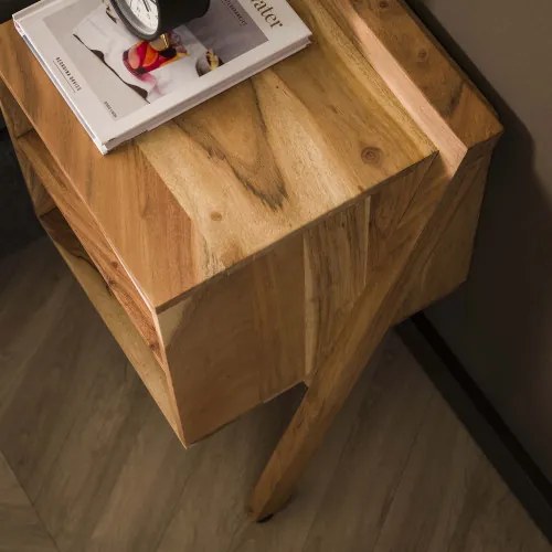 Nočný stolík 20-87 Angle Drevo Acacia  - Komfort-nábytok