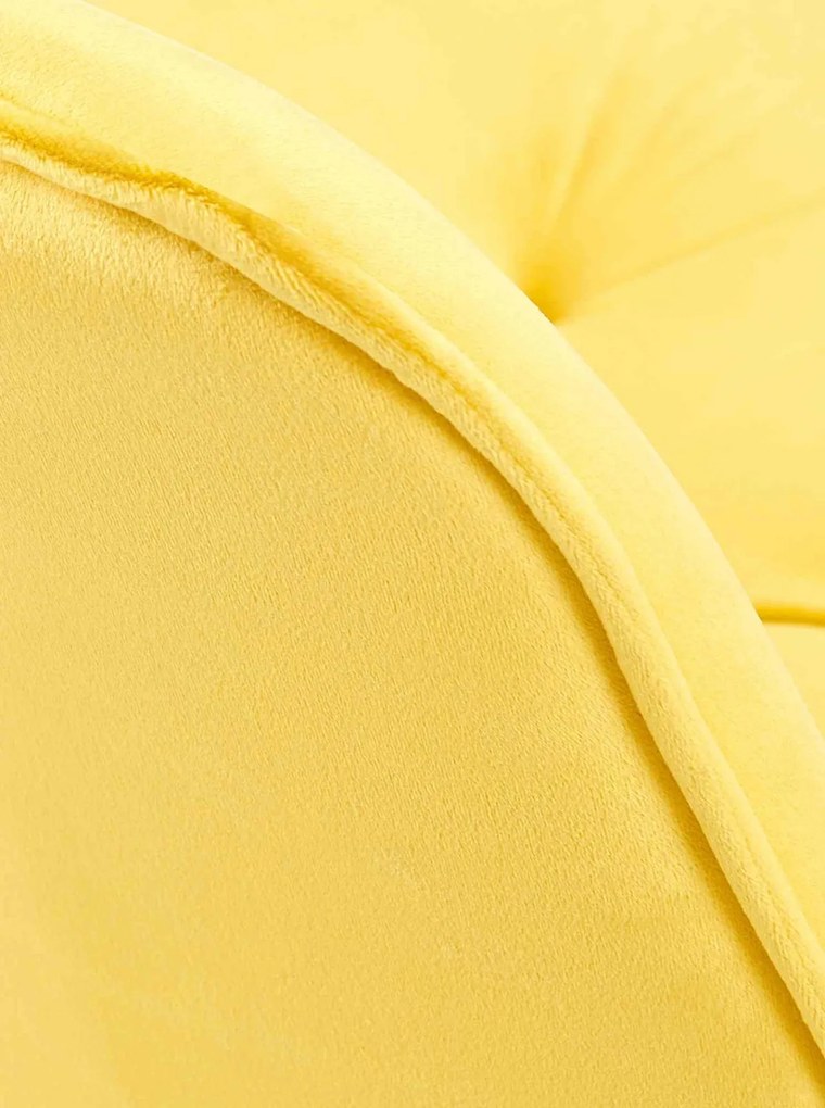 Jedálenská stolička Wallace - zamat - Žltá