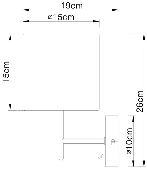 GLOBO 15188W - Nástenné svietidlo AMY 1xE14/40W/230V