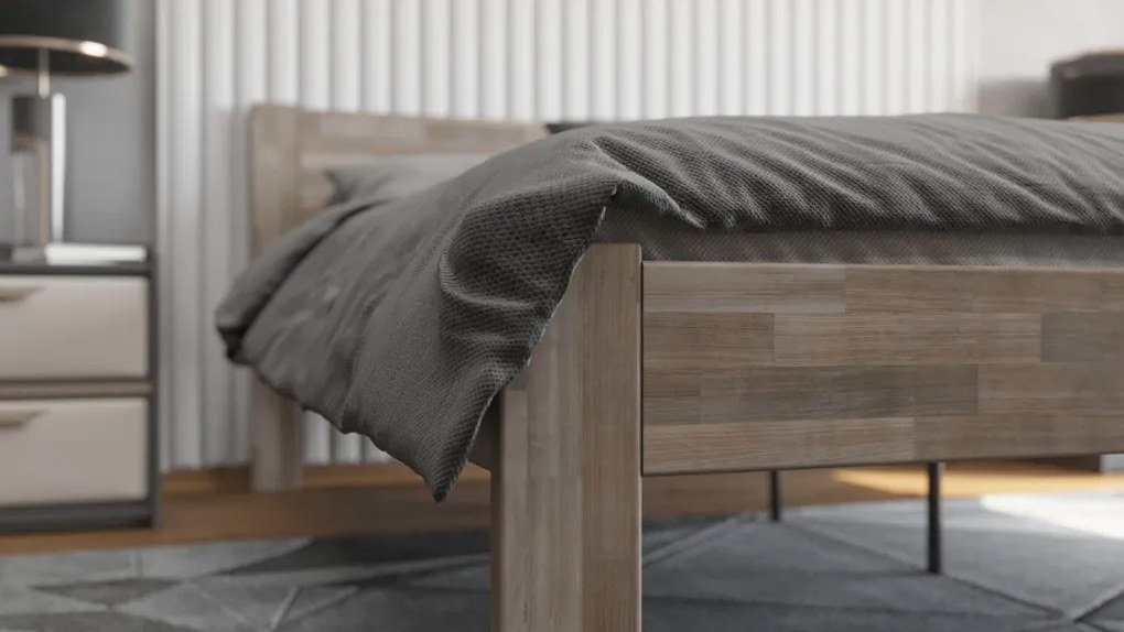 Posteľ Fava 180x200 cm, šedý buk