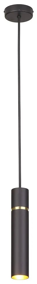 Závesné svietidlo Lynx, 1x zlaté/čierne kovové tienidlo, b