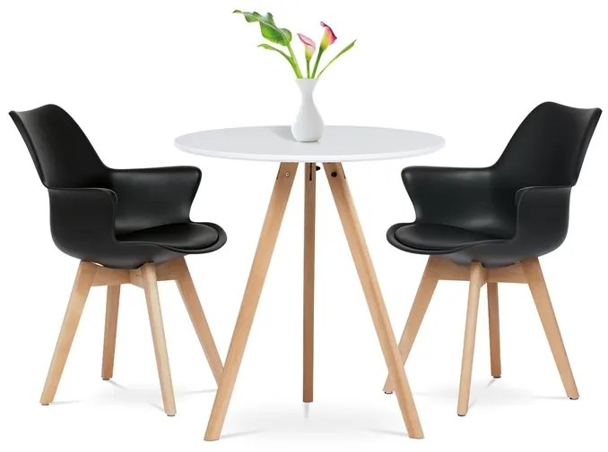 Autronic BONTEC Jedálenská stolička, čierna, plast, CT-771 BK Farba: Čierna
