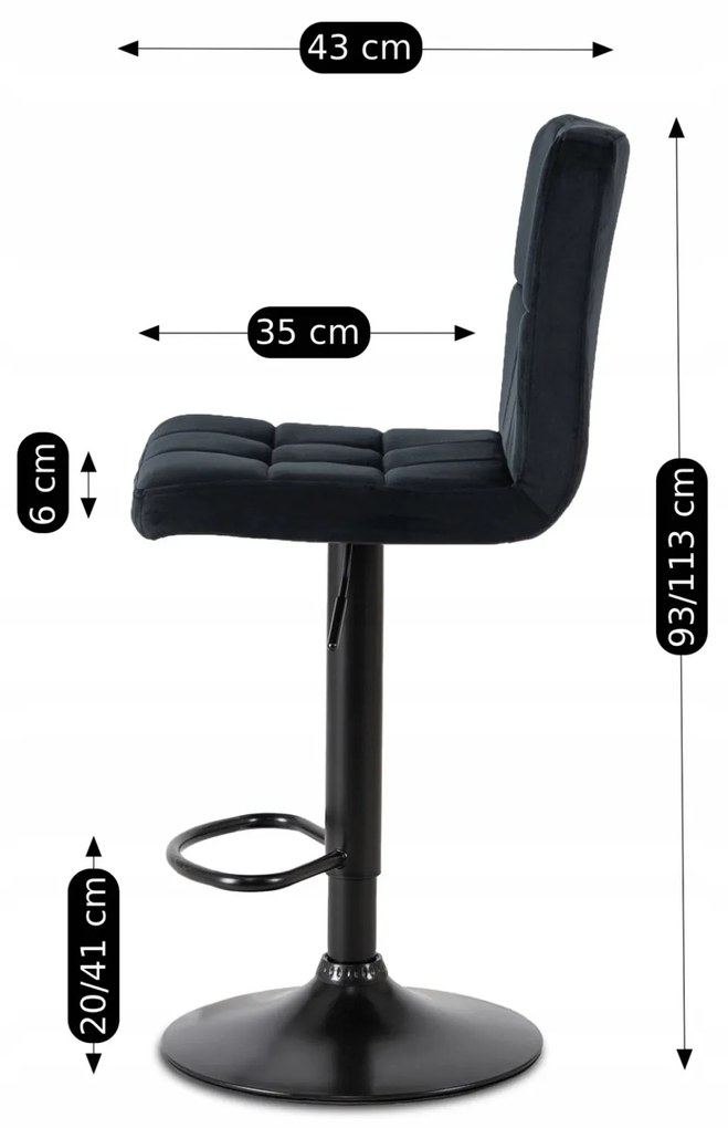 PROXIMA.store - Čalúnená barová stolička NERO FARBA: zelená