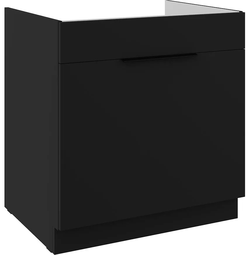 Kuchynská skrinka Siena čierna mat 80ZL 1S BB