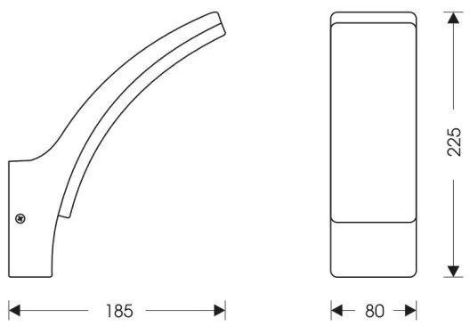 Ecolite ZLM7002-CR - LED Vonkajšie nástenné svietidlo RITA LED/12W/230V 4000K IP65