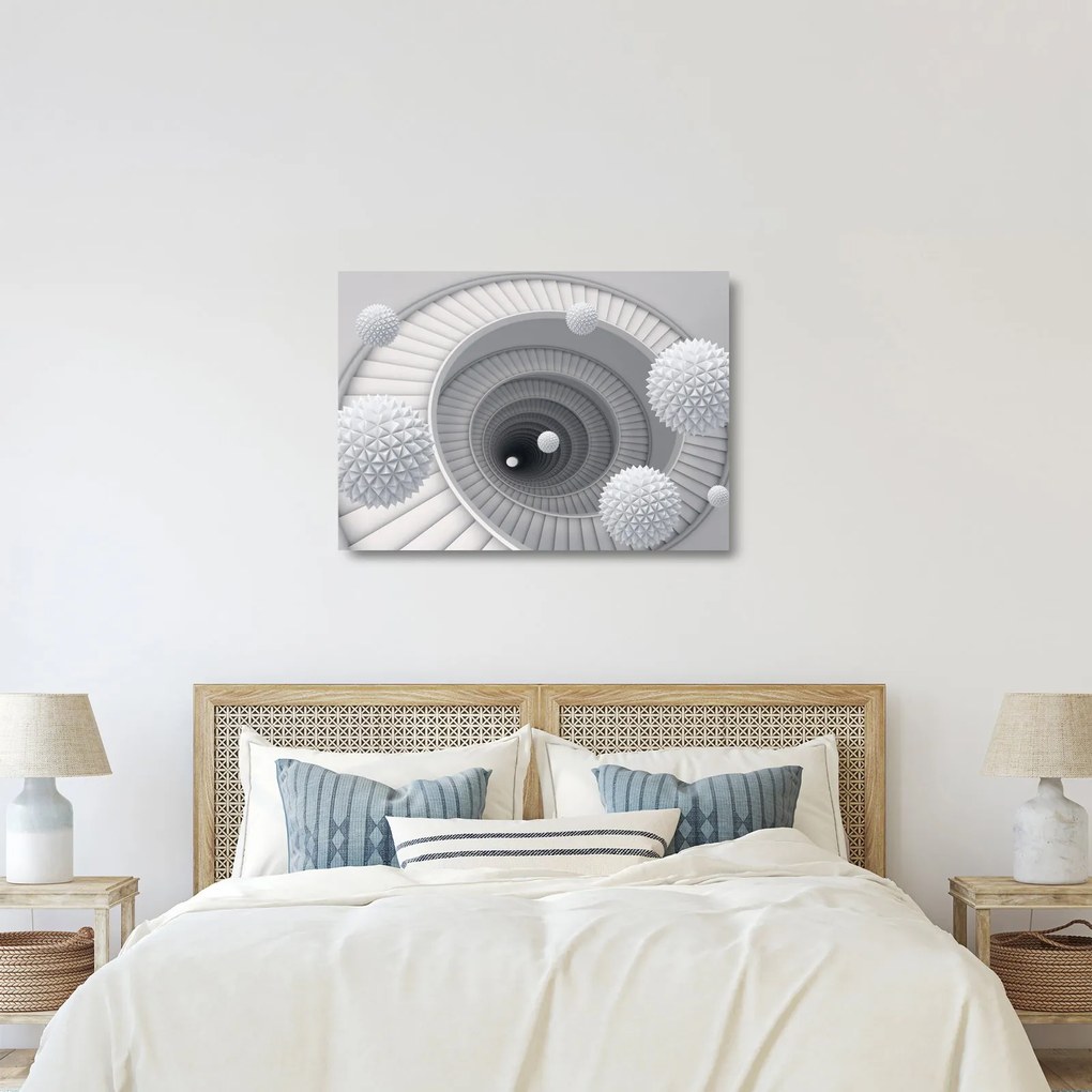 Sklenený obraz 3D abstrakcie (70x50 cm)