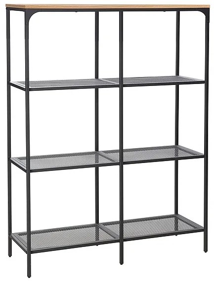Regál Lex A 100 cm dub prírodný/čierny