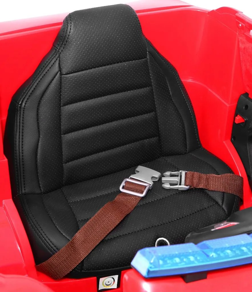 Ramiz Hasičský vozík SUV na batérie pre deti + sirény + svetlá + megafón + diaľkové ovládanie