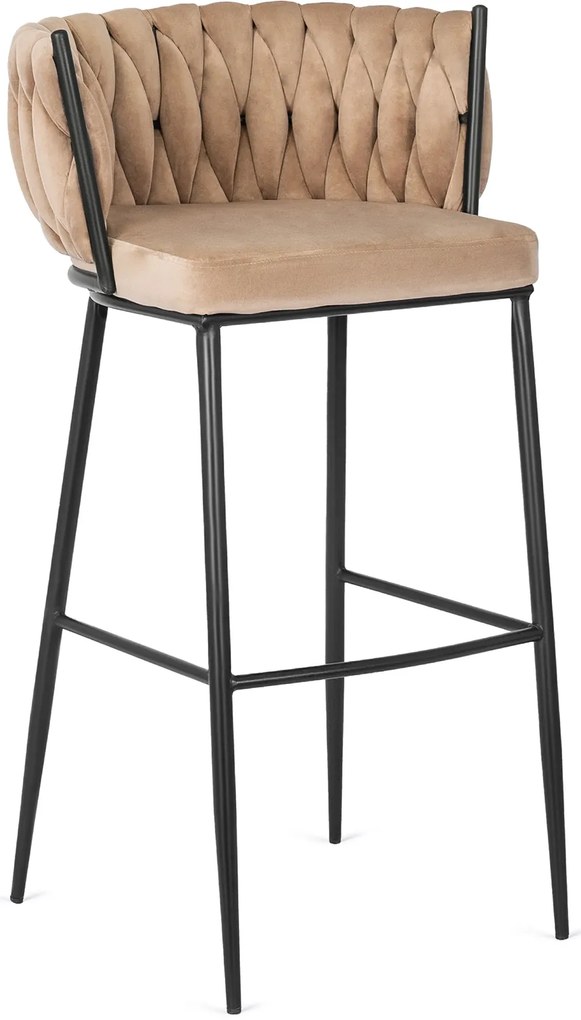 PROXIMA.store - Luxusná barová stolička FLORES FARBA: ružová, FARBA NÔH: zlatá