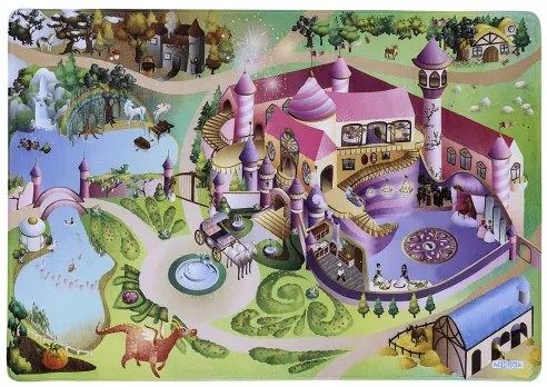 Koberce Breno Kusový koberec Ultra Soft Zámek, viacfarebná,130 x 180 cm