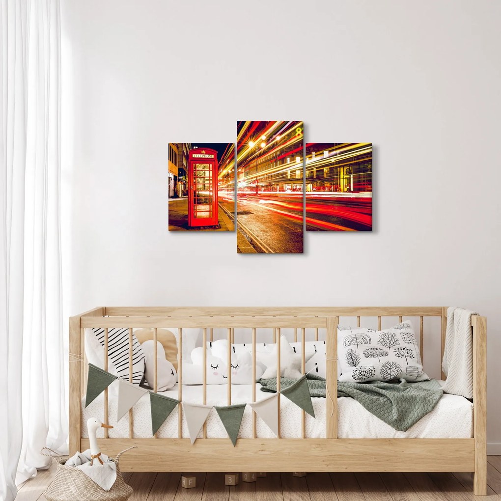 Obraz červené londýnske telefónne búdky (90x60 cm)