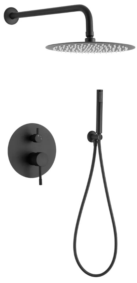 Gamma Roy, podomietková sprchová súprava, čierna matná, GMA-BRYPZNP-BK
