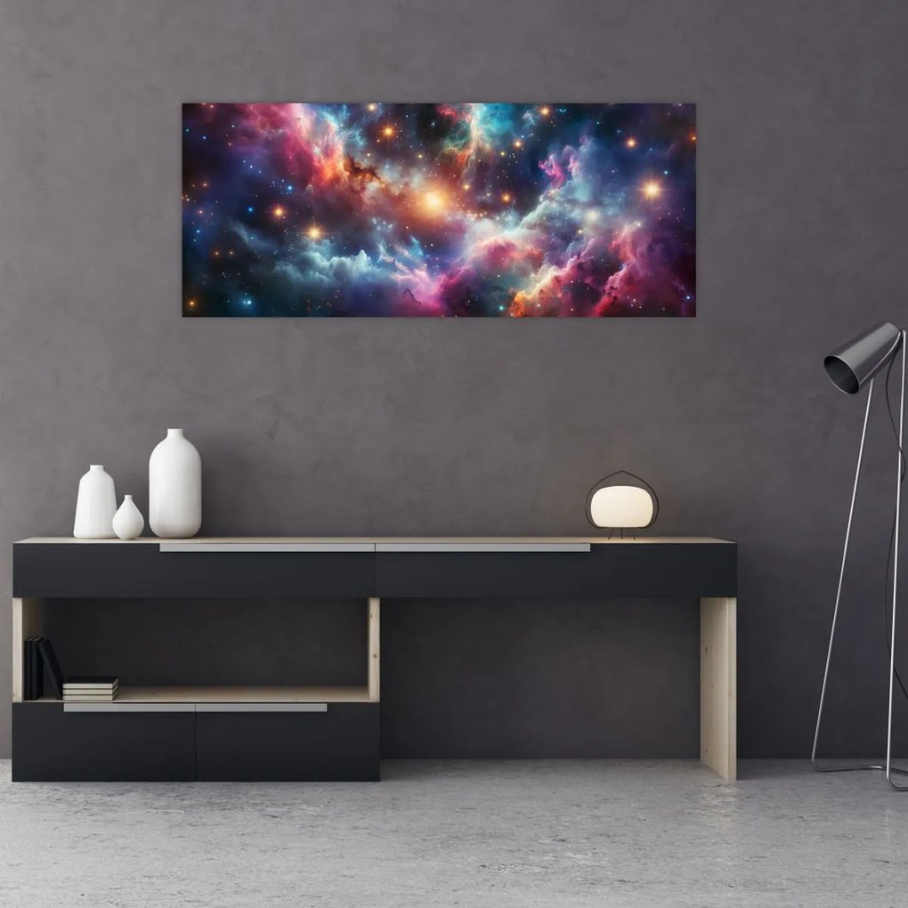 Obraz - Temný vesmír (120x50 cm)