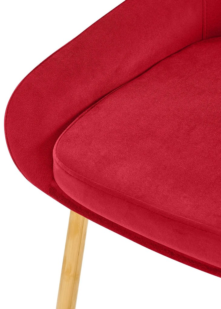 Sada 2 ks jedálenskej stoličky Elmira zamat - červená