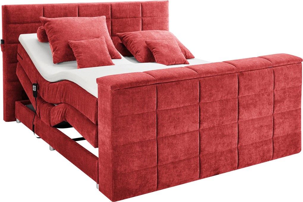 XXXLutz BOXSPRINGOVÁ POSTEĽ, 180/200 cm, červená Carryhome - Online Only spálne - 002220044908