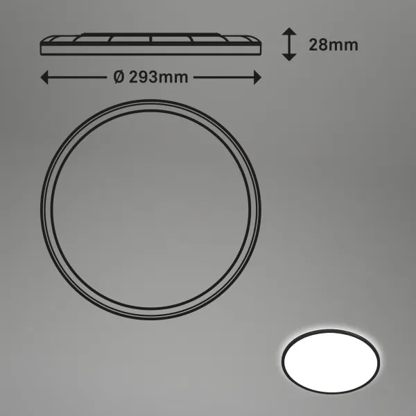 Brilo - LED Stropné svietidlo SLIM LED/18W/230V pr. 29,3 cm