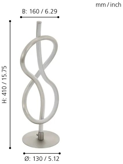 Eglo 97941 - LED Stolná lampa NOVAFELTRIA LED/10W/230V