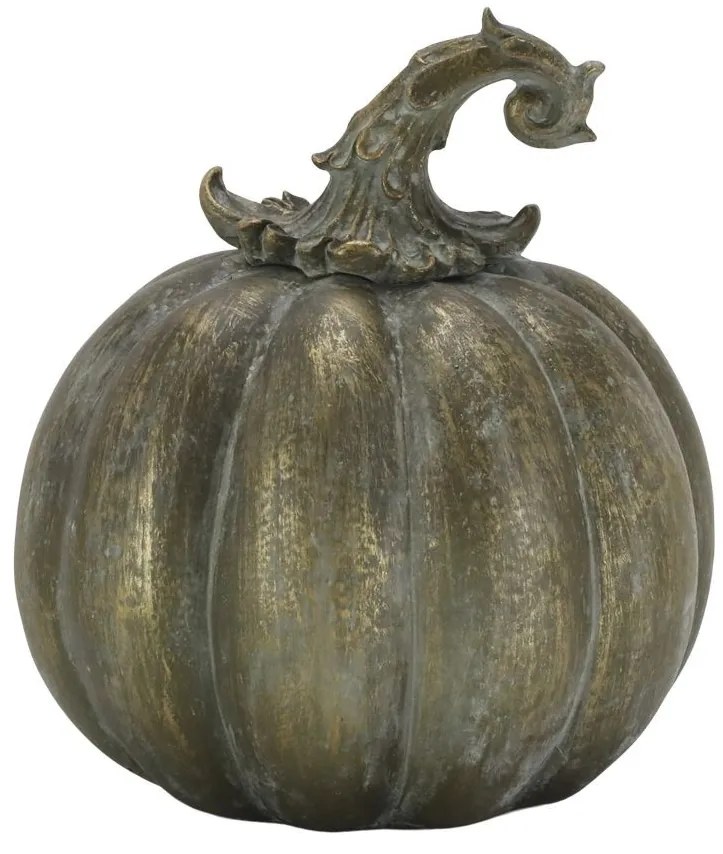 Mosadzná antik dekorácia tekvice Millani L - Ø 17*20 cm