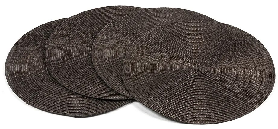 Jahu Prestieranie Deco okrúhle tmavo hnedá, pr. 35 cm, sada 4 ks
