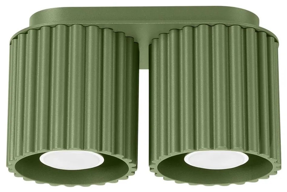 Sollux SL.1795 - Bodové svietidlo AURA 2xGU10/10W/230V zelené