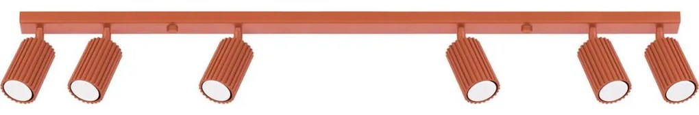 Sollux SL.1642 - Bodové svietidlo KARBON 6xGU10/10W/230V červená