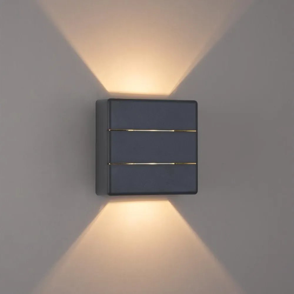 Brilagi -LED Vonkajšie nástenné svietidlo DOUBLERAY LINE LED/6W/230V antracit IP54