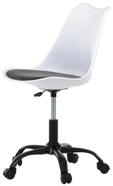 Autronic BONTEC Kancelárska stolička, výškovo nastaviteľná, šedá plast, KA-X7055 GREY Farba: Biela