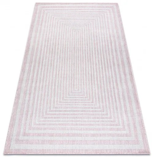 Dywany Łuszczów Kusový koberec Sion Sisal Labirinth 22376 pink/ecru – na von aj na doma - 120x170 cm