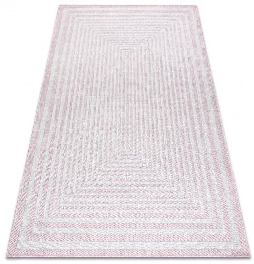 Dywany Łuszczów Kusový koberec Sion Sisal Labirinth 22376 pink/ecru – na von aj na doma - 160x220 cm