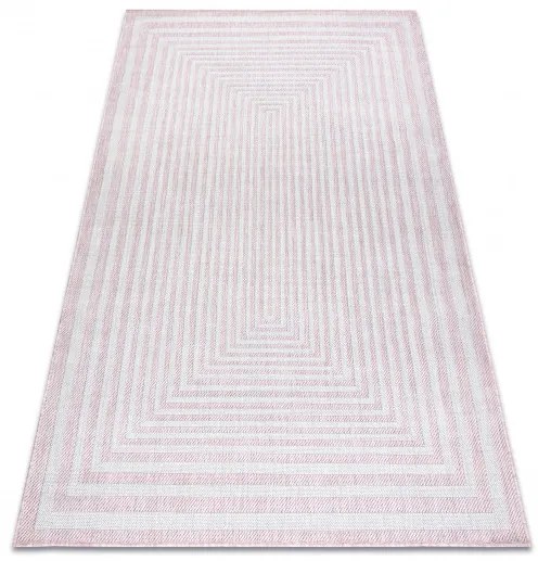 Kusový koberec Sion Sisal Labirinth 22376 pink/ecru – na von aj na doma, 120x170, ružová, chodba / predsieň, Dywany Łuszczów