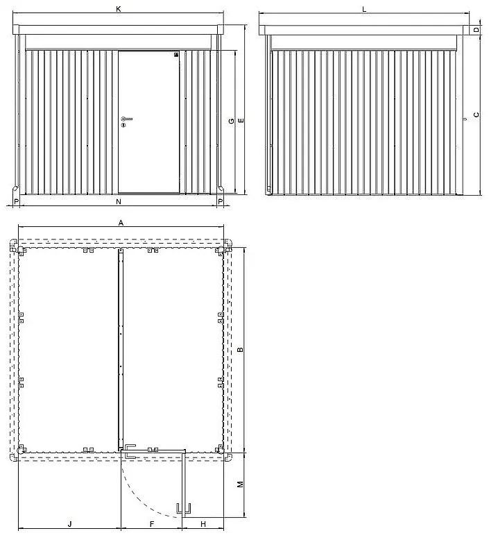 Biohort Záhradný domček BIOHORT HighLine DUO H5 275 x 315 (tmavo sivá metalíza)
