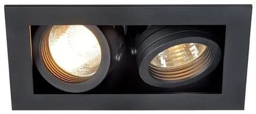 Zápustné - podhľadové svietidlo SLV KADUX GU10 II matná čierna 115520