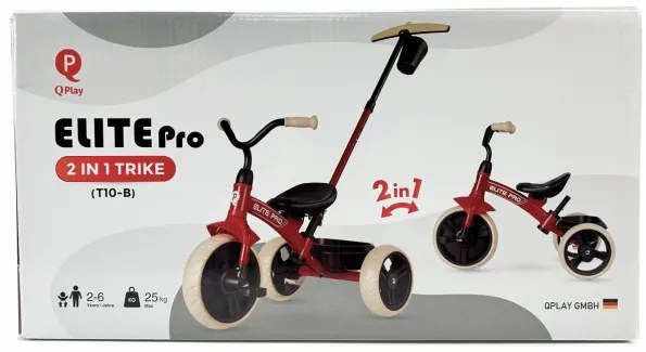 Trojkolka Qplay Elite Pro červená