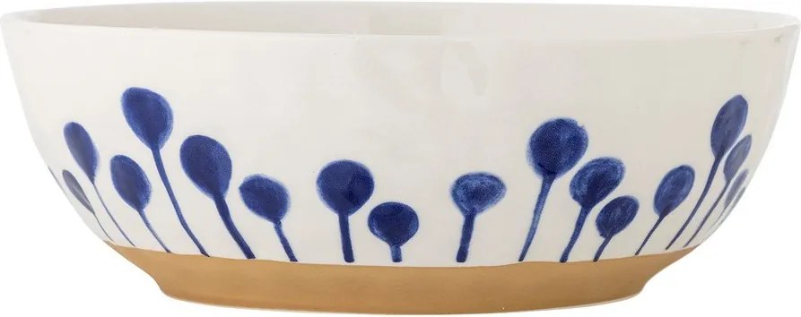 Biela/modrá keramická misa ø 28 cm Linora – Bloomingville