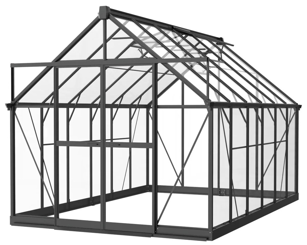 Skleník 234 x 243 x 360 cm, čierny