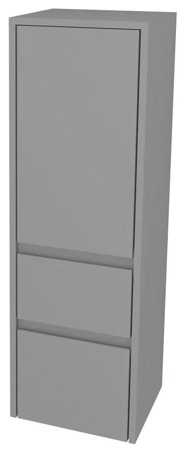 Mereo, Mereo Opto kúpeľňová skrinka vysoká 125 cm, ľavé otváranie, Multidecor, Šedá supermat, MER-CN995LSEDA