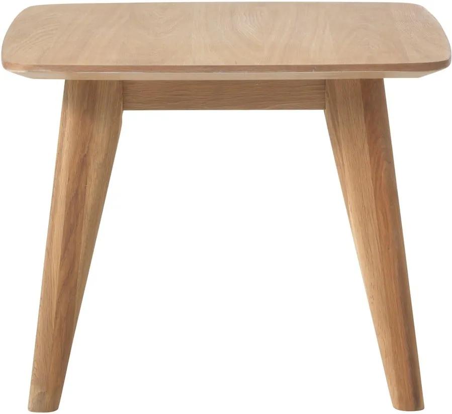 Odkladací stolík s nohami z dubového dreva Unique Furniture Rho, 60 x 60 cm