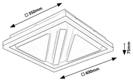Rabalux 71111 - stmievateľné stropné svietidlo GREMIN LED/73W/230V + diaľkové ovládanie
