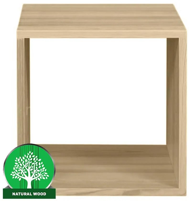 Regál box - otvorený borovica surová