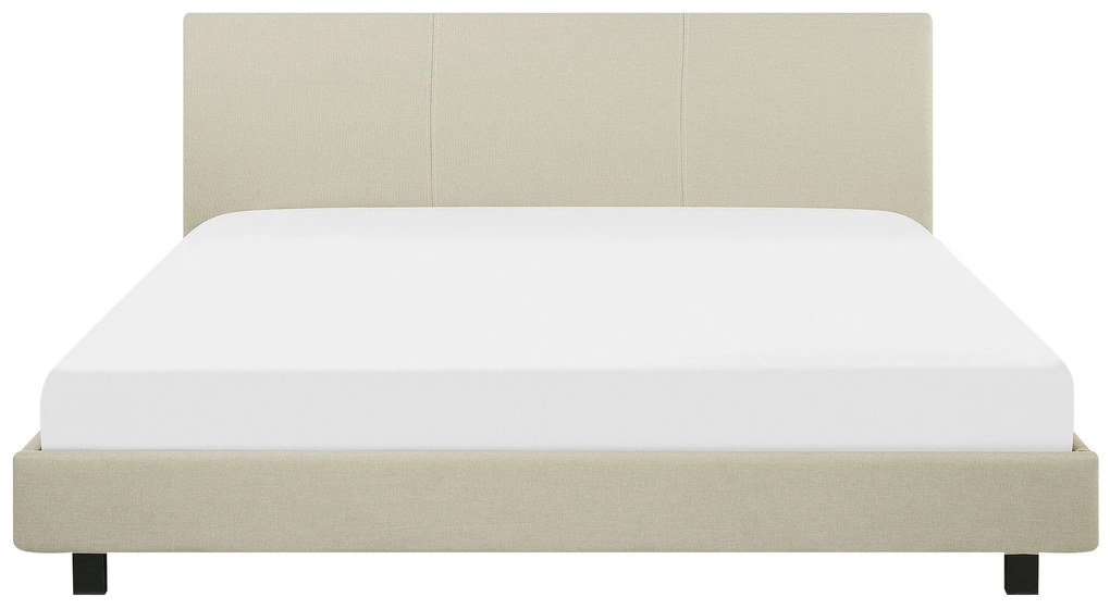 Čalúnená posteľ béžová 180 x 200 cm ALBI Beliani