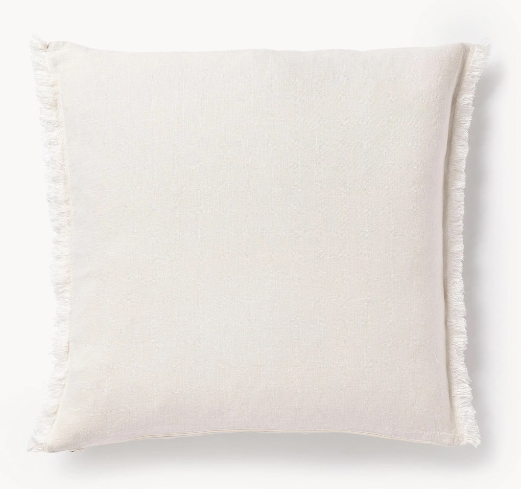 Ľanový poťah na vankúš so strapcami Luana