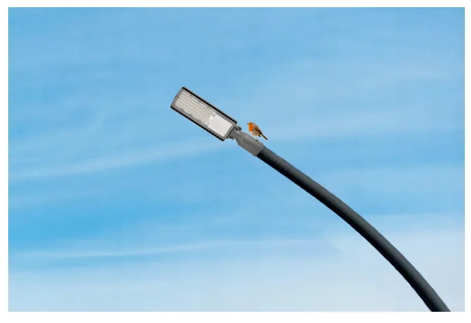 Germina LED pouličná lampa / lampáš HERMETIC 100W sivá 10000lm 5000K