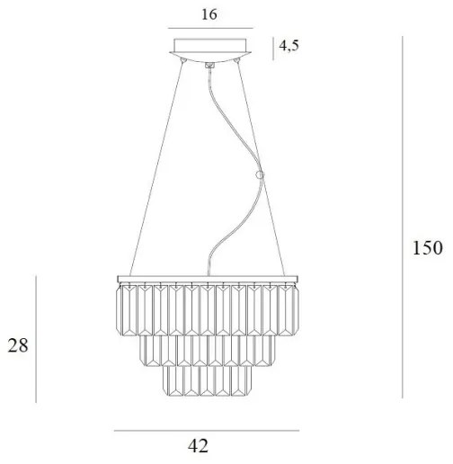 MAXLIGHT P0423 - Luster na lanku MONACO 9xG9/40W/230V pr. 42 cm zlatá