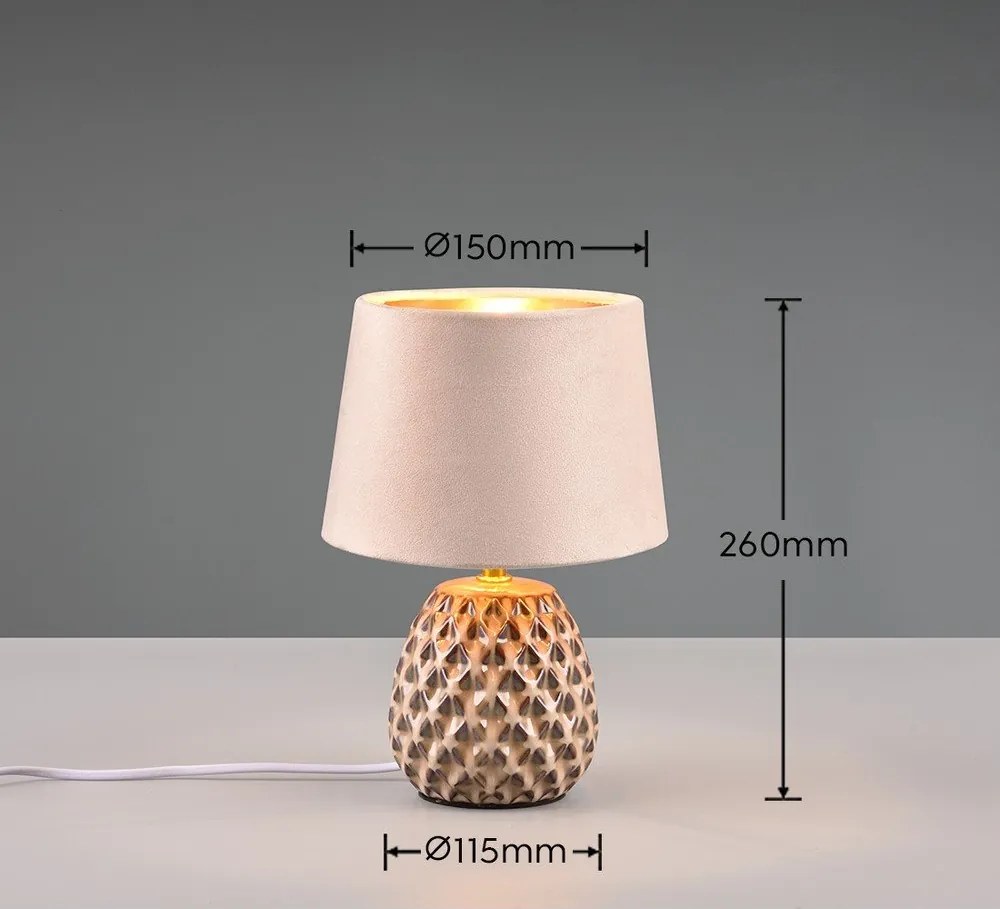 Béžová stolová lampa (výška 27 cm) Ariana - Reality