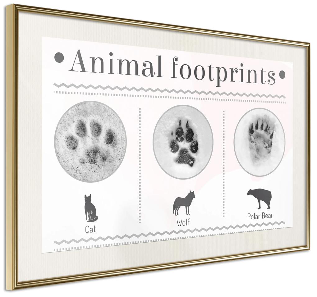 Artgeist Plagát - Footprints [Poster] Veľkosť: 30x20, Verzia: Čierny rám
