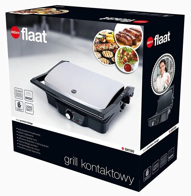 ELDOM Elektrický toustovač a gril GK150 FLAAT ELDOM - 2000W