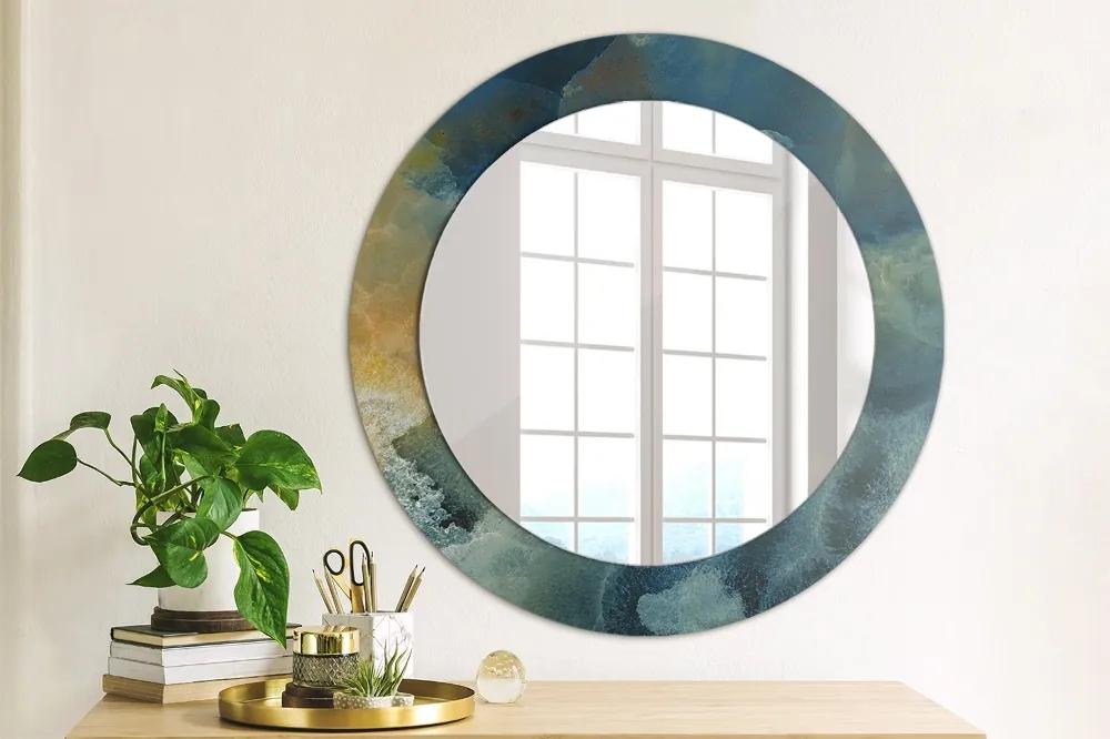 Okrúhle ozdobné zrkadlo Mramorový onyx fi 60 cm