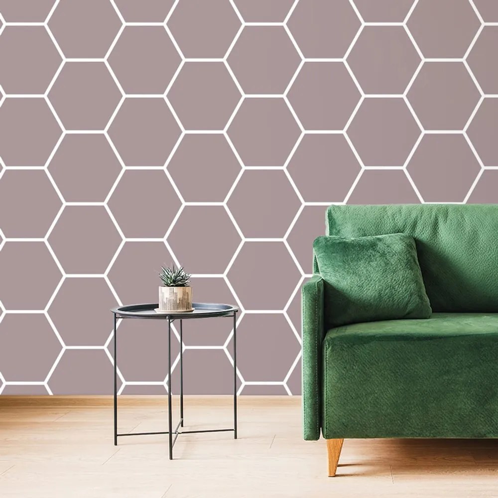 Tapeta moderný hexagón vzor