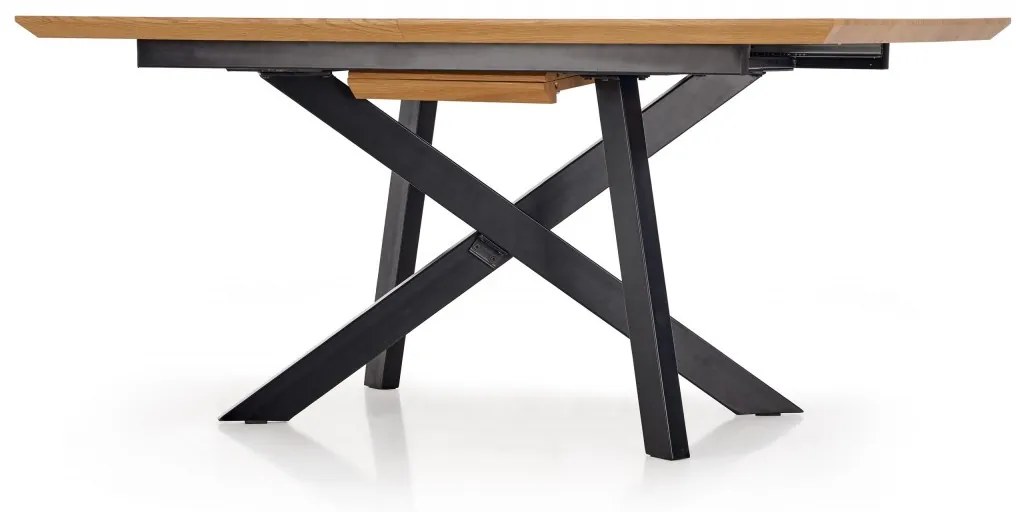 Jídelní rozkládací stůl Talo 160/200 cm dub craft zlatý/černý